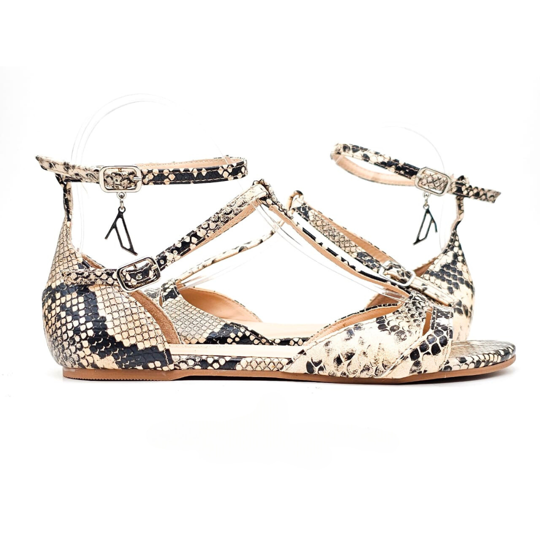 Lizard Buckled Dance Sandals