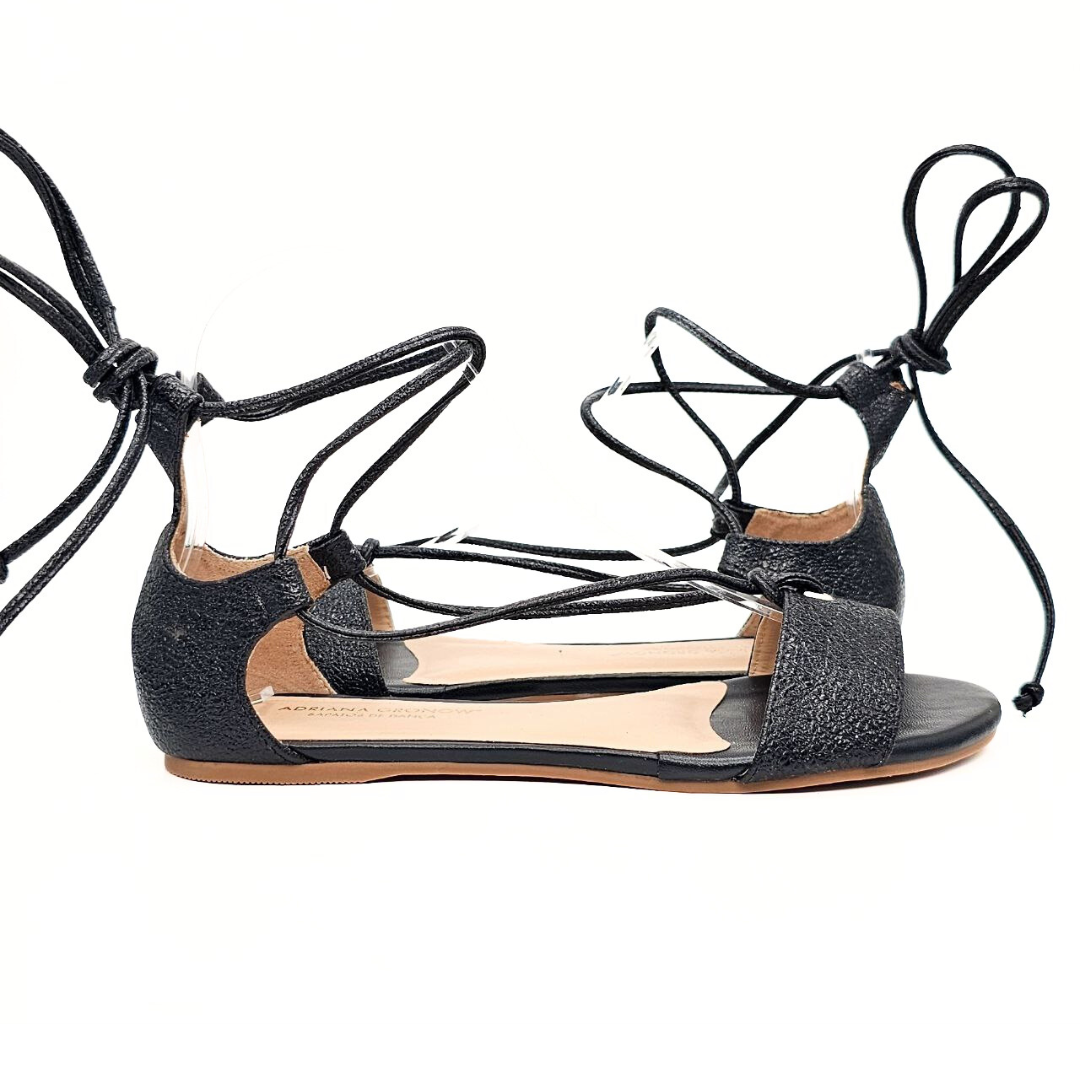 Black Tie-up Dance Sandals