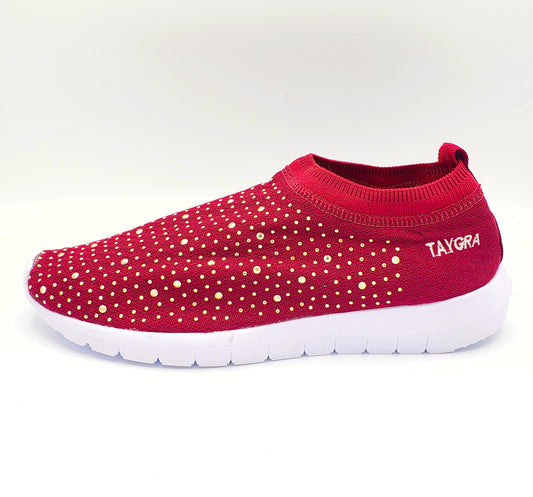 Burgundy Strass Crossfeet TAYGRA