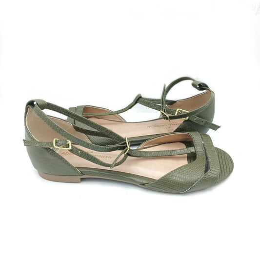 Olive Buckled Dance Sandals