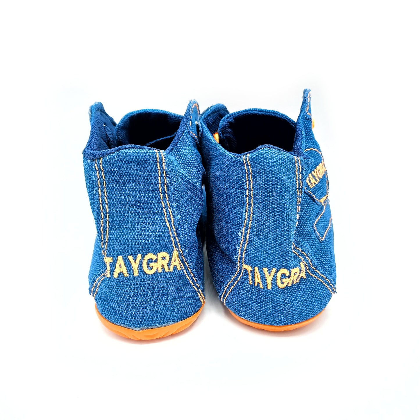 Jeans & Orange Mid-top TAYGRA