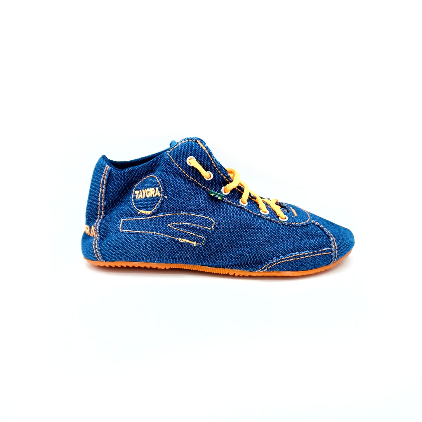 Jeans & Orange Mid-top TAYGRA