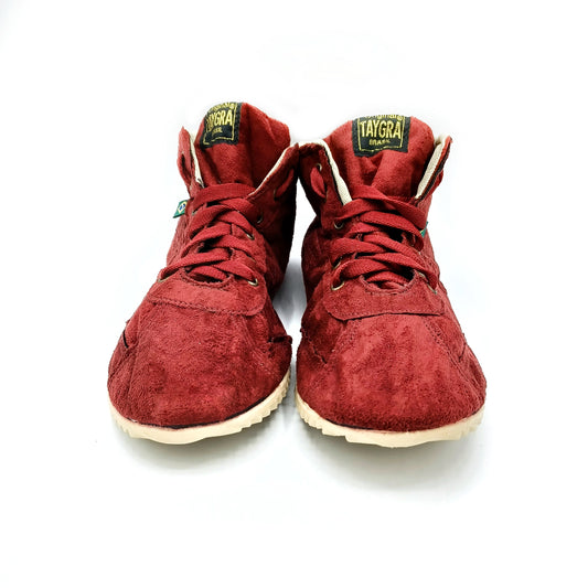 Burgundy Vegan Suede boot TAYGRA
