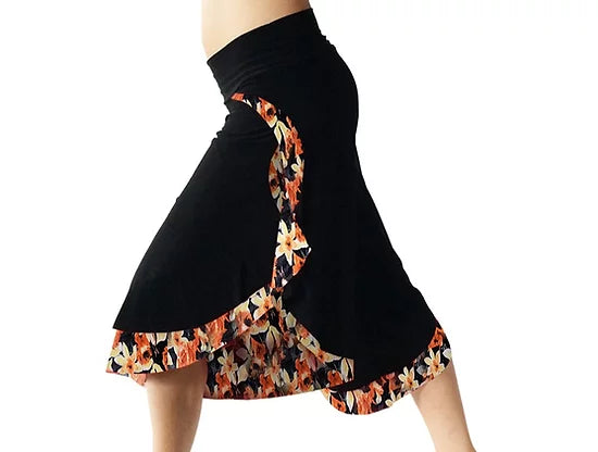 Orange & flowers Mariposa Pants