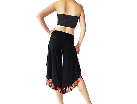 Orange & flowers Mariposa Pants