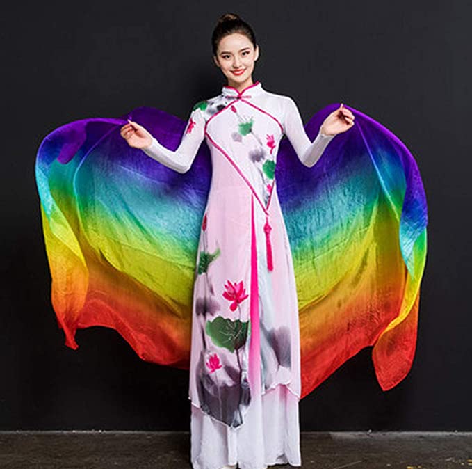 Rainbow 100% Silk Veil