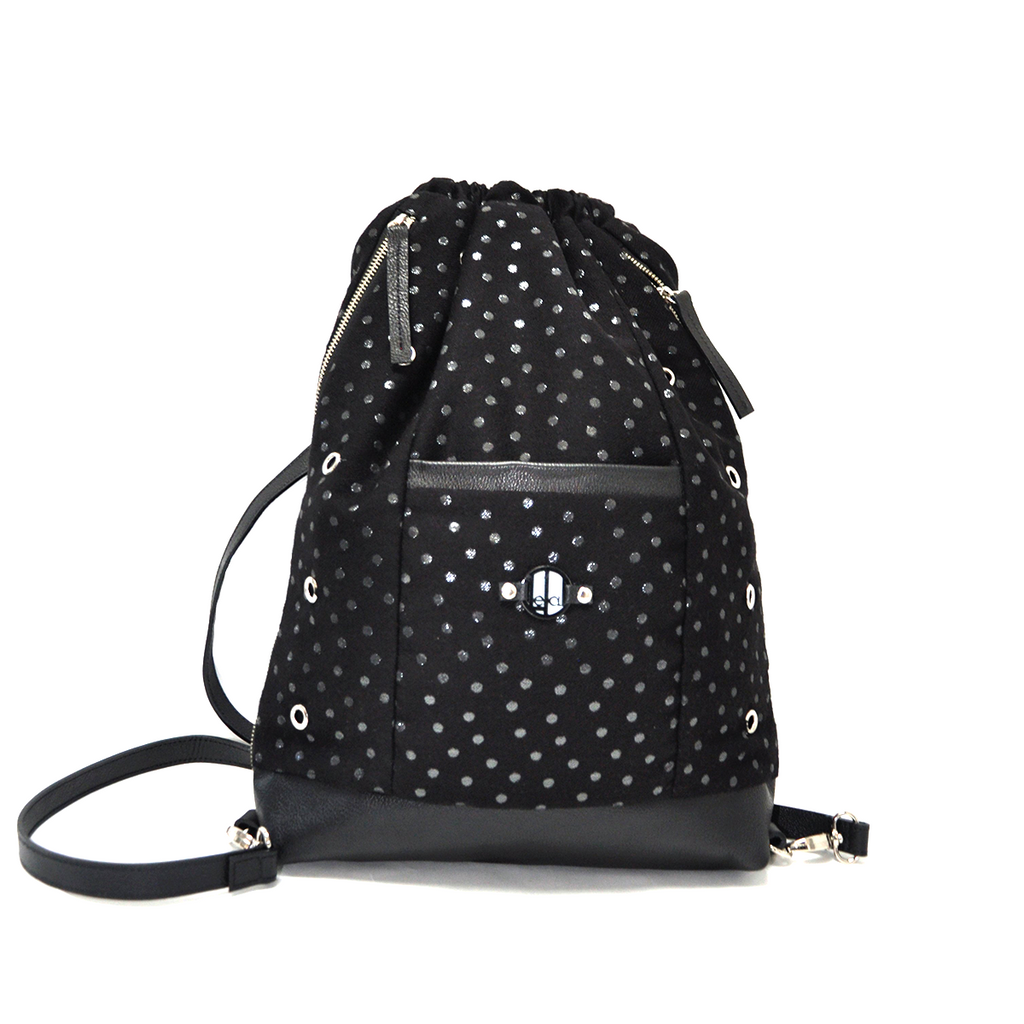 Black with Silver Dots LeDal Bag