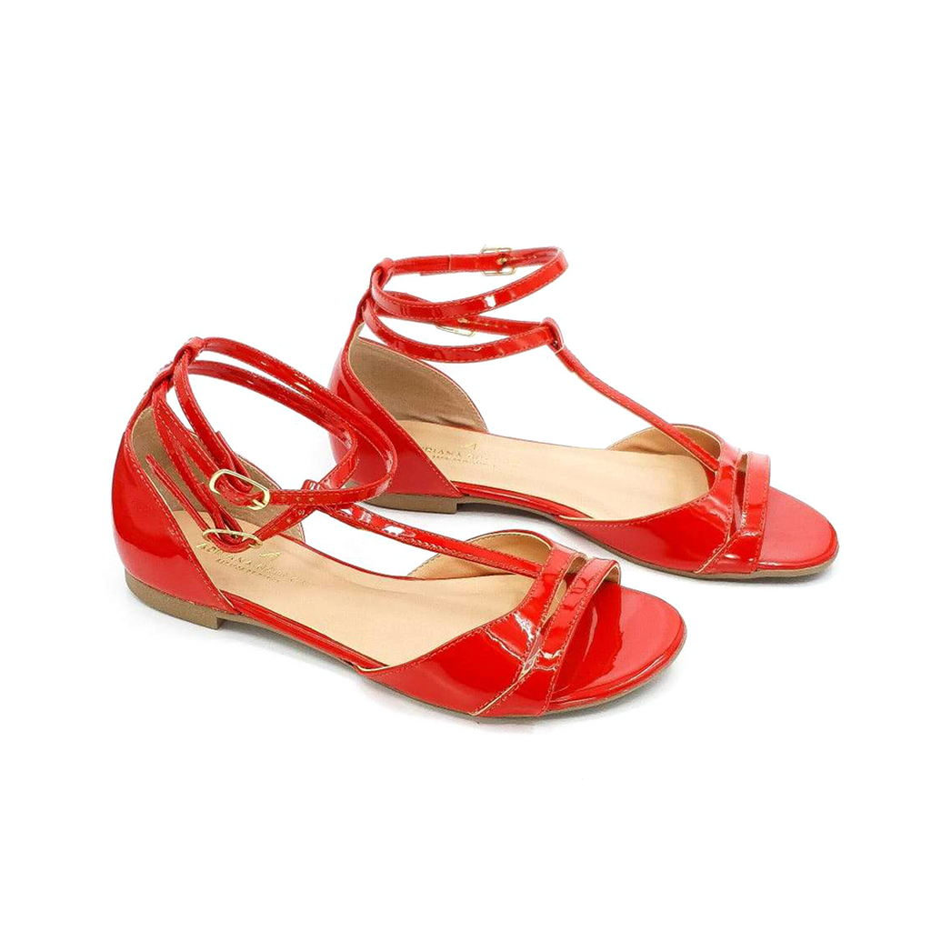 Red Patented Dance Sandals