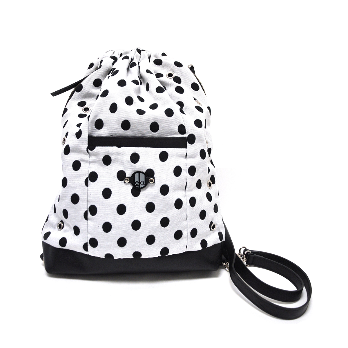 White with Black Polka Dots LeDal Bag